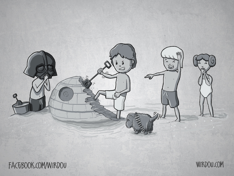 fun, funny, t-shirt, divertido, gracioso, camiseta, star wars, han solo, darth vader, luke, leia, skywalker, beach, playa, wookie, dog, sand, arena