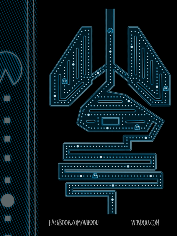 science, fun, funny, curious, desig, drawing, illustration, scientist, chemistry, biology, cute, ciencia, body, cuerpo, organs, órganos, pacman
