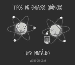 ciencia, humor, divertido, gracioso, enlaces, química, iónico, covalente, metálico, electrones, átomos, moléculas