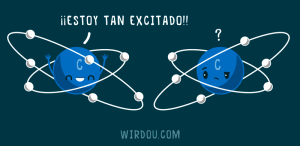 ciencia, humor, divertido, gracioso, átomo, excitado, electrón, física, química